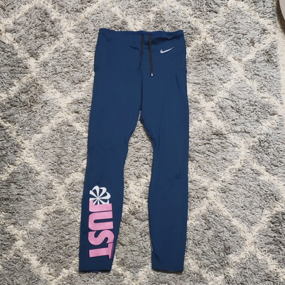 Nike small deep turquoise & pink running/workout/lounge COMFY tight